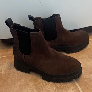 UGG Dark Brown Suede Chelsea Boots